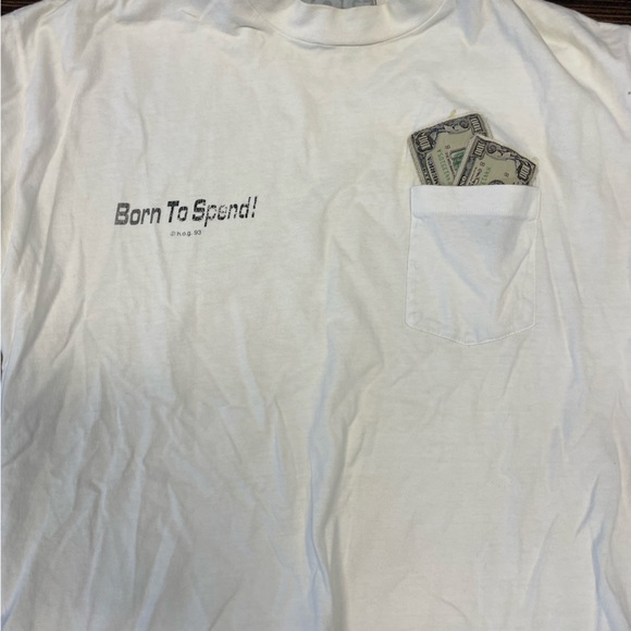 HOG Born to Spend T Shirt - Size L Vintage Single Stitch - Picture 2 of 8
